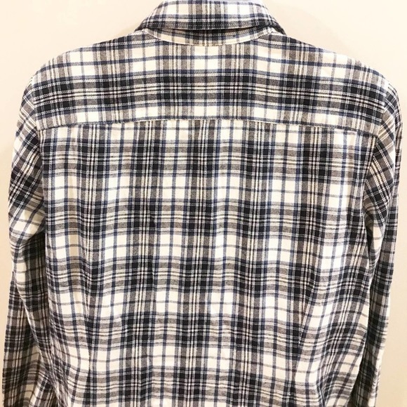 Madewell Flannel Oversized Ex Boyfriend Top Size S - Picture 9 of 12